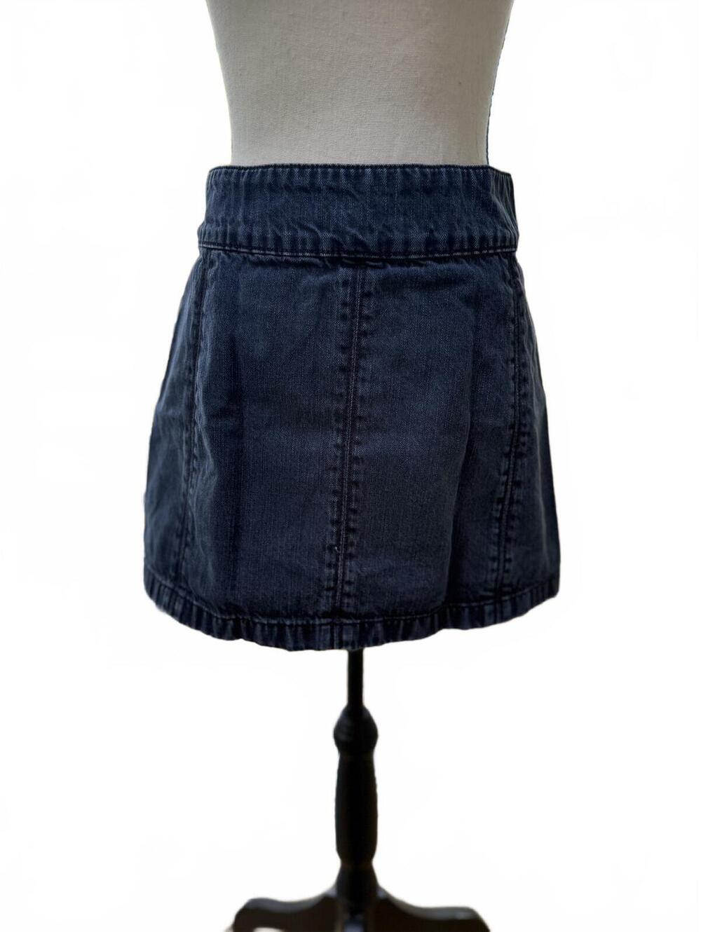 Free People Denim Mini Skirt with Back Zip - Size 4